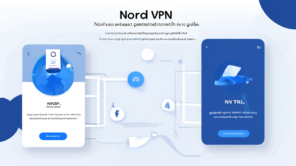 Create an image showing a clear, step-by-step guide for getting started with a Nord VPN trial. The image should include visual icons and screenshots for signing up, downloading, and installing the Nord VPN application. Incorporate tips written in a friendly, helpful tone on how to explore various servers and advanced settings during the trial period. Use a clean, modern design with the Nord VPN branding colors and logo.