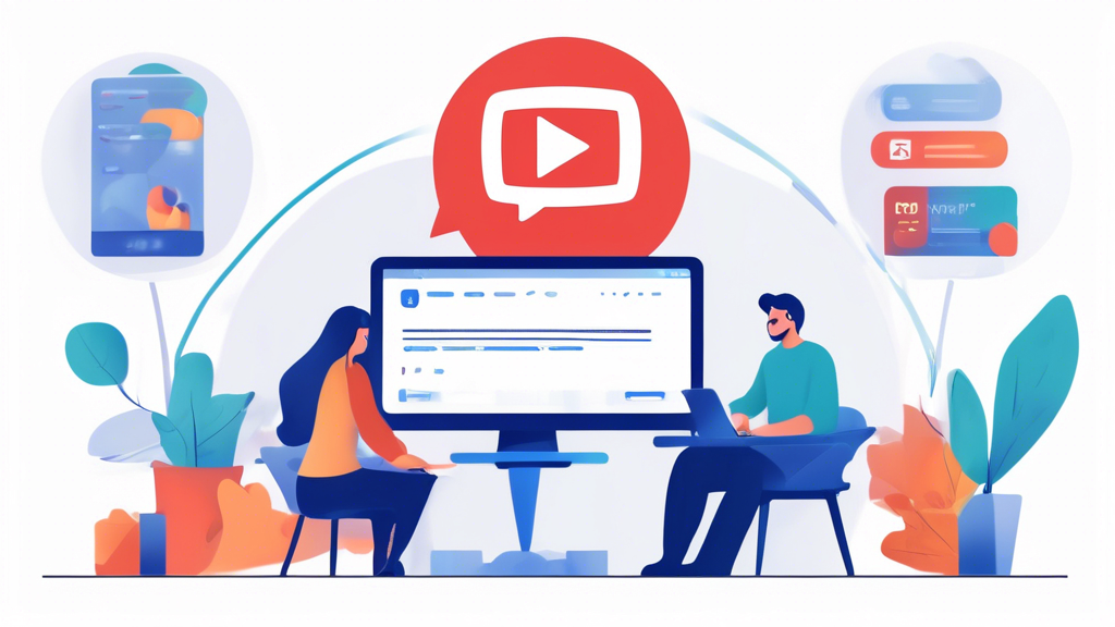 Create an image depicting a user-friendly interface where a person is using a YouTube unblock proxy service. The scene should include a computer or mobile device screen showing the setup process step-by-step. Icons for choosing a proxy service, configuring settings, and troubleshooting should be visible. The backdrop could show a living room or study area, indicating a comfortable and personal space. Text labels like Select Proxy, Configure Settings, and Test Connection should accompany the respective steps on the screen. Include visual elements that convey speed, security, and reliability, such as a shield for security, a high-speed meter, and a thumbs-up for reliability checks.