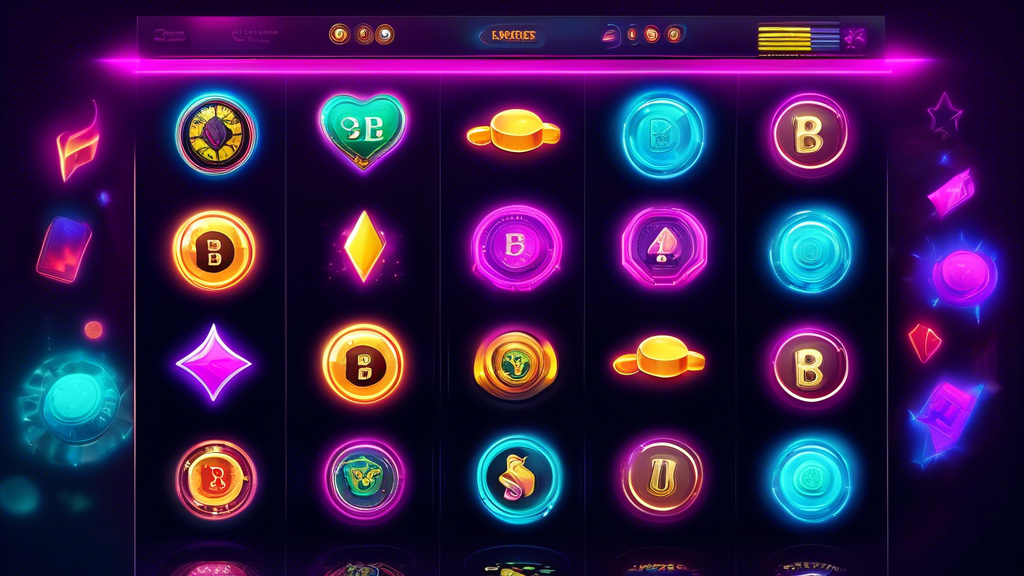 Create an image showing a sleek, modern online casino interface with high ratings and reviews displayed prominently. Feature icons for exclusive bonuses like free spins and deposit matches, as well as live customer support chat. A Bitcoin symbol should be visible to highlight it