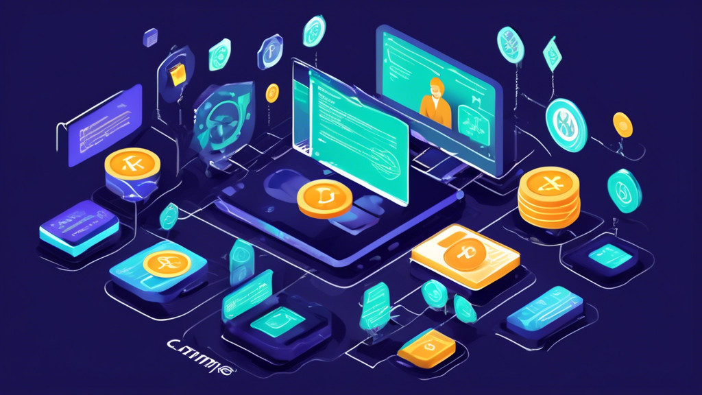 Create an image that depicts a user-friendly online platform with step-by-step guides displayed on a computer screen. The platform shows the process of signing up and navigating through a cryptocurrency exchange, specifically Gemini Crypto. The image should include elements like account creation, KYC verification, and icons representing various cryptocurrencies. Additionally, incorporate visual tips and caution signs highlighting common pitfalls to avoid for first-time users. 

**DALL-E Prompt**: A computer screen displaying a step-by-step guide on how to start trading with Gemini Crypto. The interface shows the sign-up process, KYC verification, and navigation tips. Include icons of popular cryptocurrencies and visual cues like tips and caution signs. The overall theme should be user-friendly and informative.