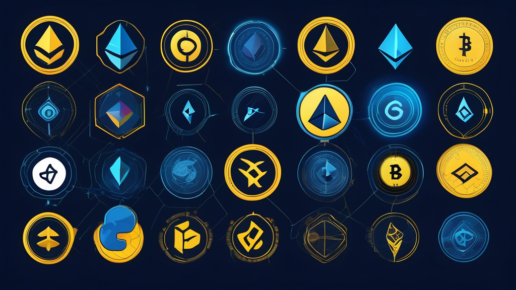 Create an image that depicts the various top cryptocurrency platforms in the USA, featuring recognizable logos for Coinbase, Binance.US, Kraken, Gemini, and eToro. The image should have a sleek, tech-modern aesthetic with a background that conveys digital finance. Add subtle graphical elements like graphs, coins, or blockchain symbols to emphasize the theme of cryptocurrency trading.