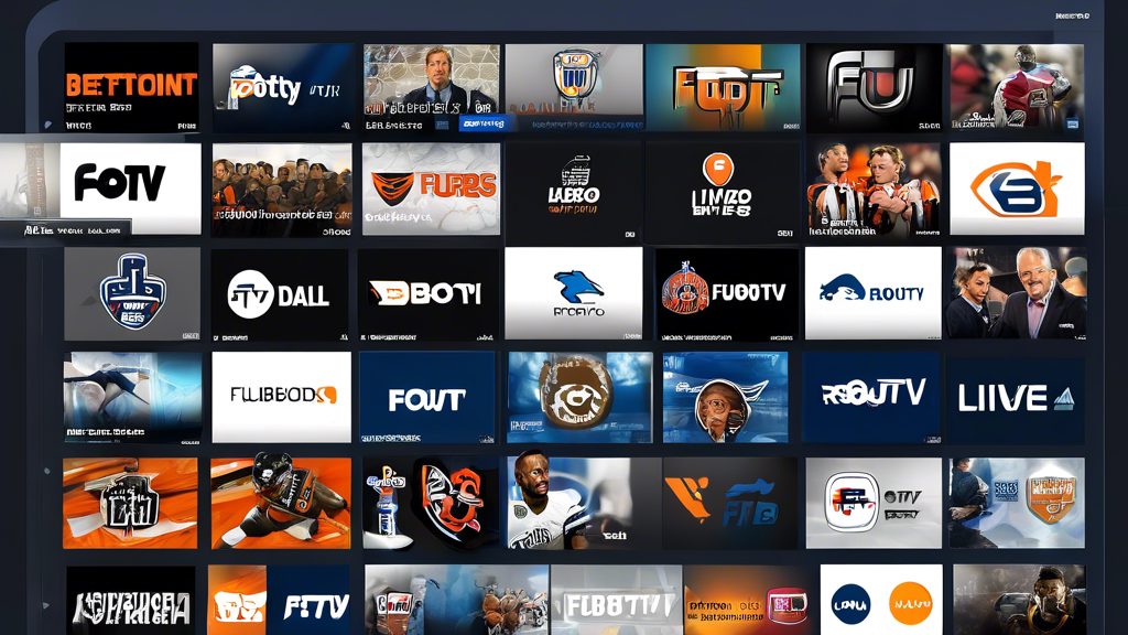 **DALL-E prompt:** Create an image that illustrates the extensive and diverse content offerings of fuboTV. Include a variety of icons and visuals representing different types of content available on the platform, such as live sports (soccer, NFL, NBA), news, movies, and series. Highlight specific features like international channels and special sports packages. The image should also feature the fuboTV logo prominently to emphasize the brand.