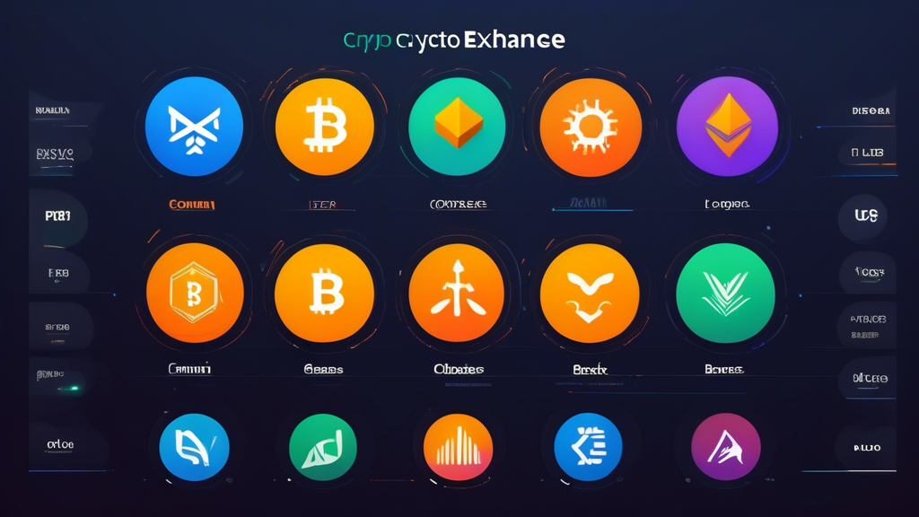 Create an image that visually represents a comparison chart of the top crypto exchanges for beginners. Include logos or icons for Coinbase, Binance, Kraken, and Gemini, along with simple graphical elements to depict pros and cons for each. Utilize a clean, modern design with easy-to-read text and beginner-friendly color schemes. Emphasize aspects like user-friendliness, security features, fee structures, and range of available cryptocurrencies.