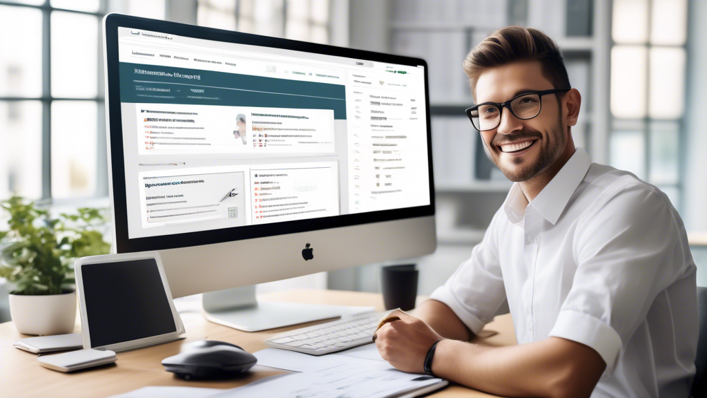 Create an image that showcases a person sitting at a desk with a computer, surrounded by notes and a checklist. The screen displays multiple profiles of personal injury lawyers, each with ratings, reviews, and areas of expertise. In the background, legal books and local directories are visible, emphasizing the research and comparison process in choosing the best lawyer. The scene should feel organized and focused, highlighting the careful consideration involved in making the final decision.