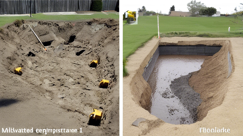 DALL-E prompt for an image related to outline point #2:

Split-screen comparison image: On the left side, a traditional excavated trench for sewer repair with heavy machinery and damaged landscape. On the right side, a neat and undisturbed yard with a small access point for trenchless sewer repair equipment, highlighting the minimal disruption caused by the modern method.