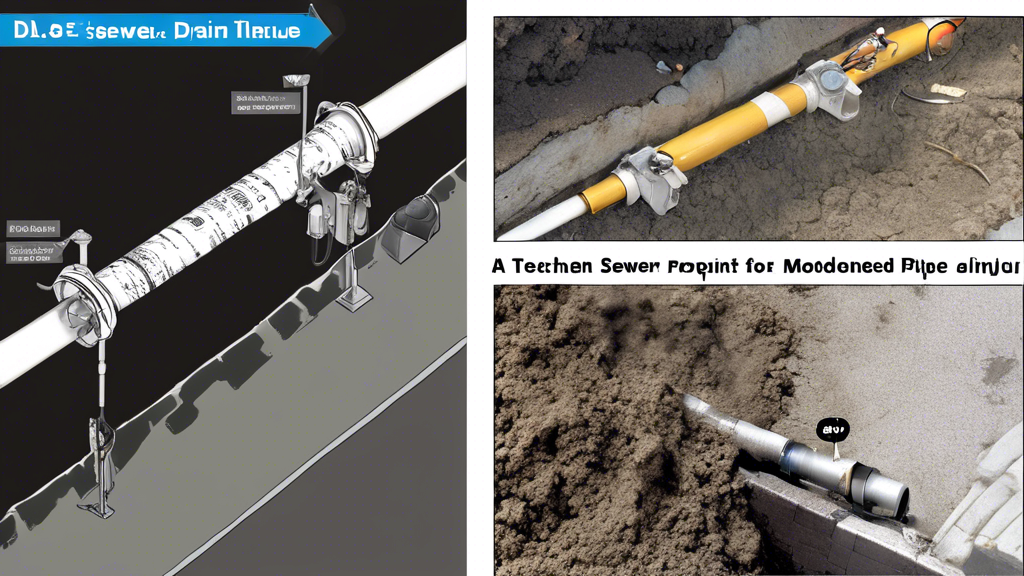 DALL-E prompt for an image related to outline point #2:

A split-screen image showcasing modern sewer drain repair techniques. On the left side, show a technician using trenchless pipe lining technology with a CCTV camera and liner insertion equipment. On the right side, display a cross-section view of a repaired pipe with a new liner inside. Include various high-tech tools and equipment around the edges of the image to represent the latest technologies used in sewer line repairs.