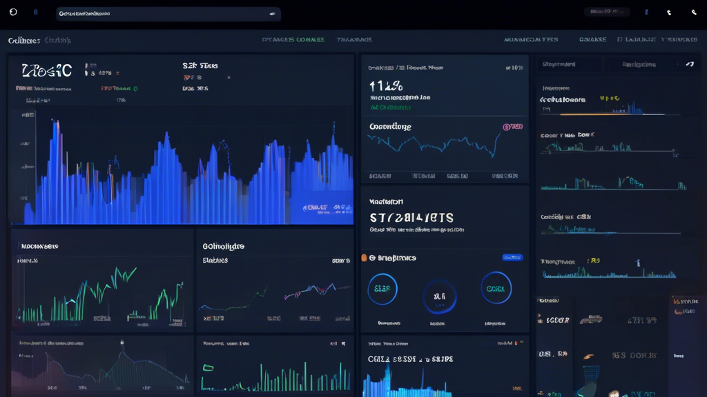 An image showing a user interface of Coinbase Exchange with advanced trading tools and charts visible on the screen. The image includes a person analyzing the data, making buy and sell transactions on the platform. The background features graphs, candlestick charts, and financial indicators, highlighting strategies to maximize profits. Keywords: Coinbase Exchange, trading tools, advanced charts, transaction, financial strategies.