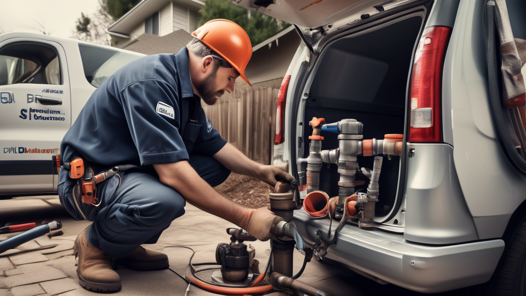 DALL-E prompt for an image that relates to outline point #2:

A professional plumber in uniform using advanced camera equipment to inspect a home