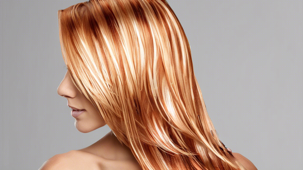 A DALL-E prompt for achieving perfect blonde and copper foils might look like this:

Create an image showcasing a step-by-step process of applying blonde and copper foils to hair. Highlight the essential tools such as foils, brushes, and coloring products. Include a detailed breakdown by illustrating different stages: sectioning the hair, applying the foils, and waiting times. Show a finished look with vibrant blonde and copper hues, focusing on how they complement each other beautifully. Capture an aesthetic salon setting or a well-organized at-home setup.