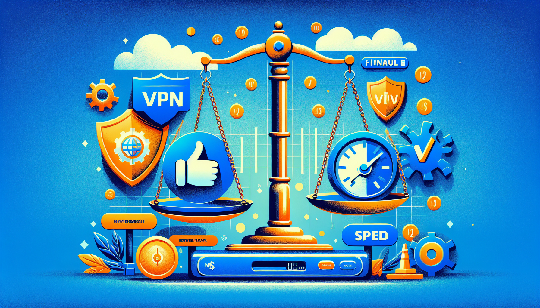 Prompt for DALL-E: 

Create an illustrative image that encapsulates the evaluation of whether the price of Express VPN is worth it or not. The scene should feature a balanced scale where one side holds a traditional VPN icon and a price tag symbolizing Express VPN, while the other side has icons representing user experience, such as a thumbs-up, secure shield, and speedometer. Overarching above the scale, include a banner that reads 