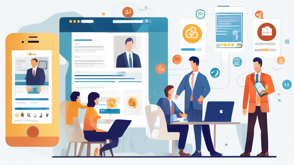 Create an image showcasing various resources and platforms to find the best injury attorneys in a local area. The image should include a laptop displaying a popular online legal directory, a smartphone showing a user review app, a community bulletin board with attorney recommendations, and a person engaging on a social media platform looking at attorney profiles. Include icons or elements that represent trust and credibility, such as a star rating, thumbs-up, and user testimonials.

Keyword: injury attorneys in my area