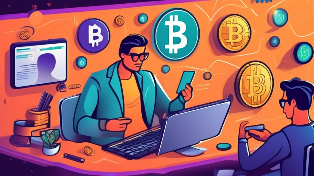 /Imagine a scene that illustrates Getting Started with Crypto Currencies from the article Understanding Crypto Currencies: A Beginner