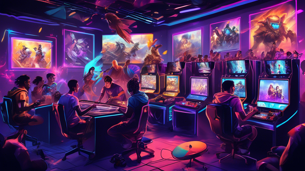 **Prompt for DALL-E:**

Create an image that illustrates e gaming