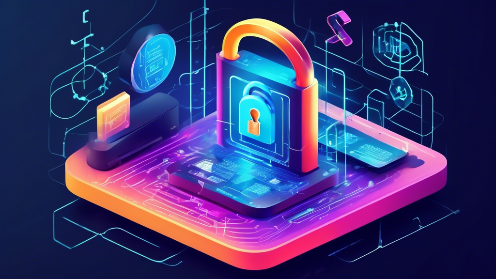 **DALL-E Prompt:**

Create an image that represents the role of emerging technologies in enhancing financial privacy for online transactions. The scene should feature a futuristic digital landscape where elements like blockchain, artificial intelligence, and advanced encryption are visually depicted as protecting and securing financial information. Incorporate icons or symbols (such as padlocks, blockchain chains, AI brain circuits) to illustrate these technologies. Highlight a serene and secure environment, demonstrating the cutting-edge advancements and future innovations in financial privacy protection.