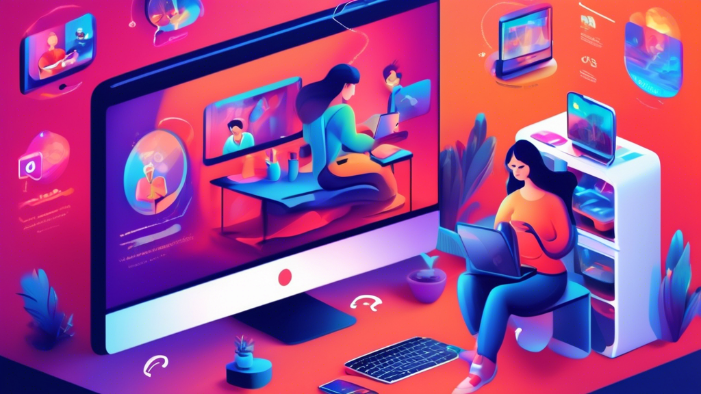 Create an image that highlights the benefits and applications of Nord Smart DNS. Include vibrant illustrations of users enjoying a seamless streaming experience on different devices (smartphone, PC, Smart TV) with fast speeds, accessing geographically restricted content effortlessly, and an interface showing easy setup procedures. The background should subtly display highlighted keywords like Streaming, Speed, and User-Friendly.