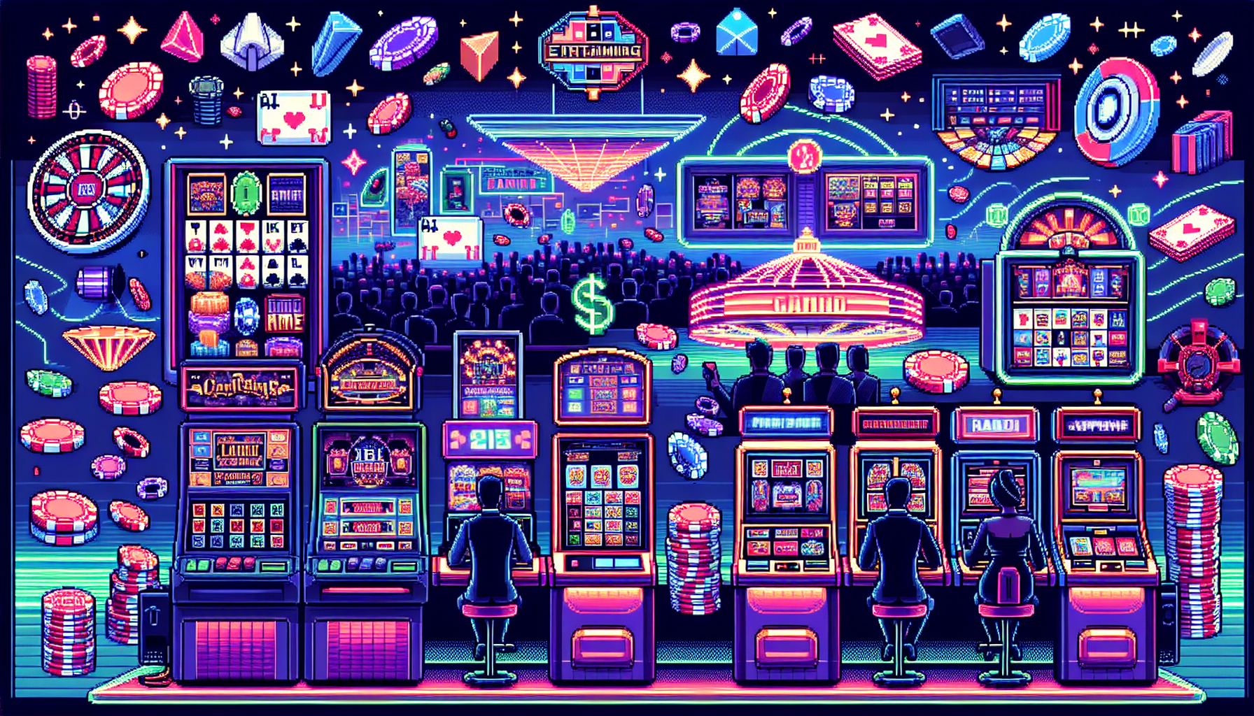 Prompt for DALL-E: Create an image that showcases the variety of games available on Wazamba