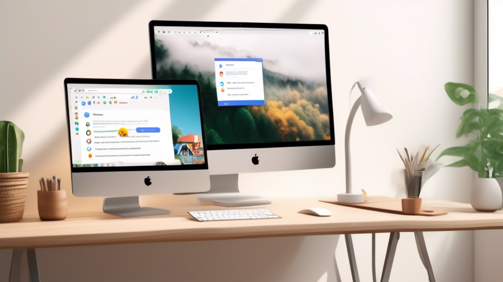 Create an image that shows a desktop computer screen with the Google Chrome browser open. The browser is displaying a settings menu being adjusted, with icons for VPN services and Chrome extensions for proxies visible on the side. Include a transparent overlay demonstrating the process of changing settings and adding extensions. The background should be a home office setting with a modern and tidy workspace. 

Text Overlay (if needed): Methods to Unblock Websites on Chrome: Adjust Settings, Use VPNs, and Proxy Extensions