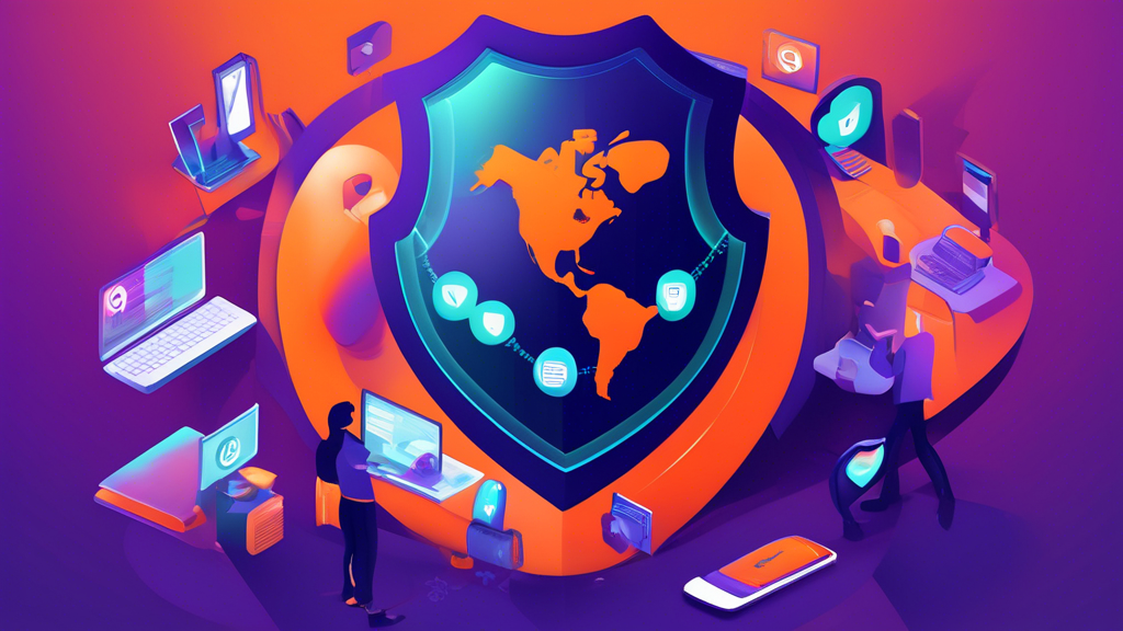 Prompt for DALL-E:

Create a detailed digital illustration that showcases Avast