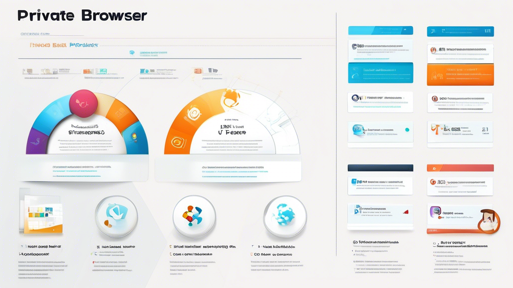 DALL-E Prompt: A detailed infographic showcasing how to choose the best private browser for individual needs. Include factors like compatibility with different operating systems, add-ons and customization options, and performance characteristics such as speed and ease of use. The infographic should have a neat, professional design with visually appealing icons and clear, concise text. Background elements could include abstract representations of various devices and browser icons to emphasize compatibility and versatility. Keywords: private browsers online, browser compatibility, customization, performance.