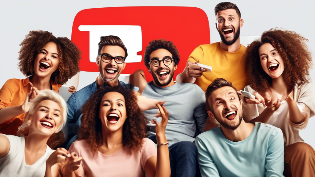 Create an image depicting Spezielle YouTube TV Angebote für Neukunden for the article Die besten Angebote und Promotionen für YouTube TV. The image should feature a happy, diverse group of people of different ages and backgrounds, excitedly watching YouTube TV on a variety of devices (smart TVs, tablets, smartphones). The background should include icons of popular TV shows and movies that are available on YouTube TV. Include text on the image that says Exklusive Angebote für Erstnutzer in bold, eye-catching font. The mood should be vibrant and welcoming.