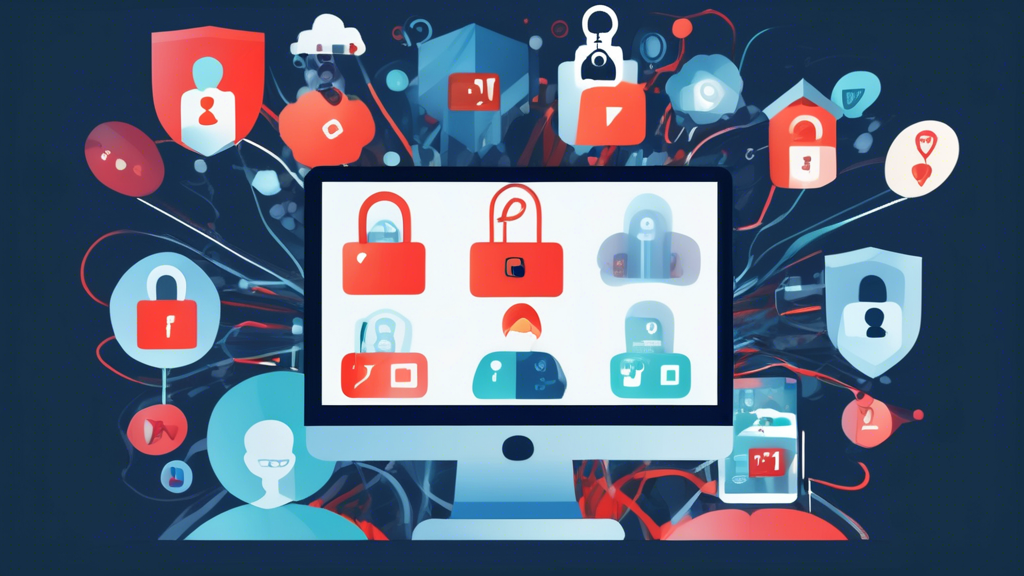 Create an image that illustrates the security and privacy aspects of using Getflix Smart DNS for streaming. Show a person confidently accessing streaming services on multiple devices (PC, smartphone, Smart TV), with visual elements representing data protection like padlocks, shields, and secure connections. Include subtle comparisons with VPNs, perhaps through icons or text bubbles showing differences in security features.