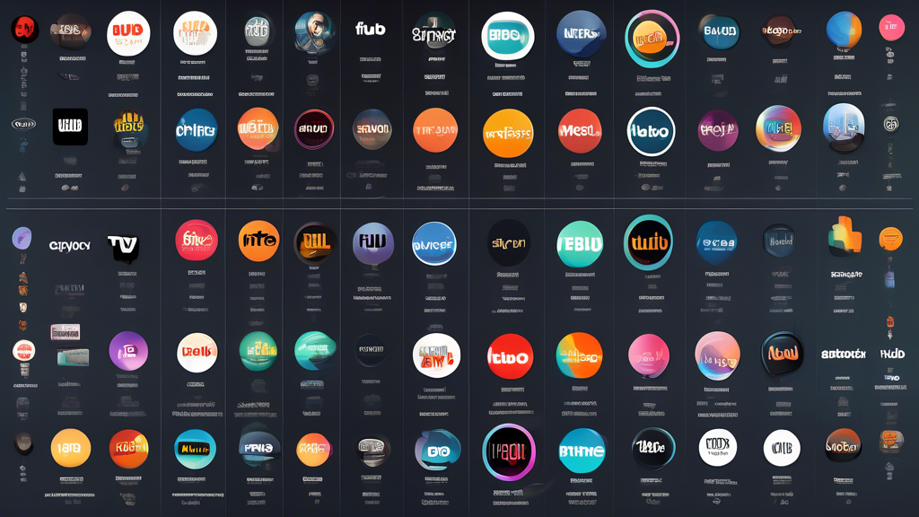 A visual comparison chart showing Fubo TV versus other popular streaming services like Netflix, Hulu, and Amazon Prime Video. The chart highlights the cost, features, and user satisfaction ratings for each service. The background includes logos of the streaming platforms, and a few customer review snippets scattered around.