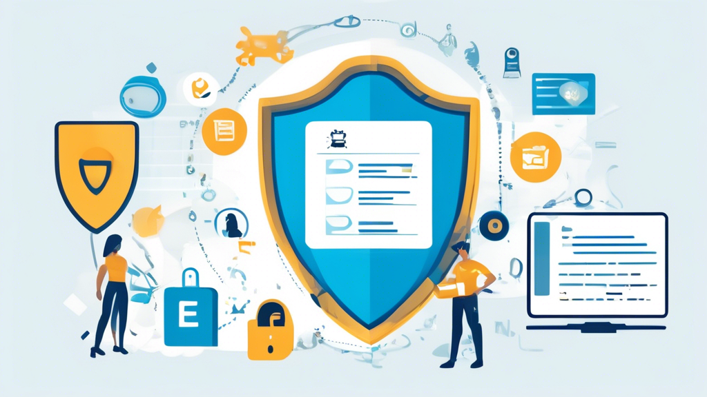 Create an image of a user-friendly webpage visually breaking down an online privacy policy. The webpage should highlight and annotate three critical sections with clear labels: Data Collection and Usage, User Rights and Control, and Security Measures and Data Protection. Include simplified icons next to each section (e.g., a clipboard for Data Collection, a shield for Security). Additionally, provide a small glossary sidebar explaining common terms like cookies, encryption, and consent with easy-to-understand definitions. The overall design should be clean, modern, and approachable, aiming to demystify the complexity of privacy policies for beginners.