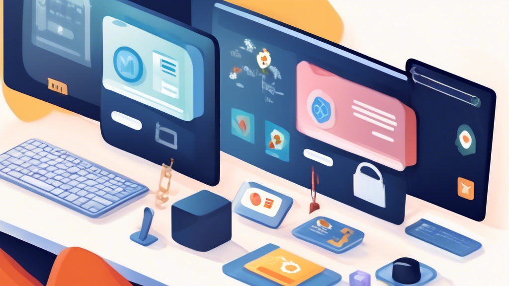 Create an image depicting various methods to access blocked sites via official web pages. Show a desktop setup with an open web browser displaying different tabs, each representing a method: one tab showcasing a VPN service interface, another with a proxy server setup, another with an official mirror site labeled clearly, and lastly, a tab displaying icons of browser extensions meant to bypass restrictions. Include subtle icons or elements that suggest security and efficiency, like padlocks, shields, and speed meters.