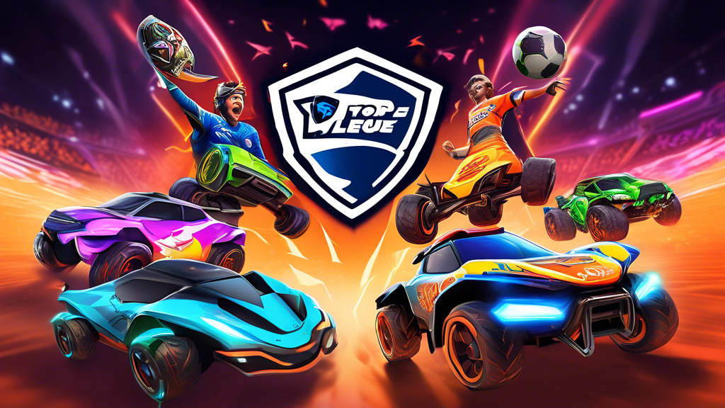 Create an image depicting the top Rocket League teams competing in RLCS Worlds 2023. Focus on the teams’ key players, showcasing their in-game personas with dynamic, action-packed poses. Include team logos, recent performance highlights, and a vibrant arena background to convey the excitement and intensity of the upcoming matchups.