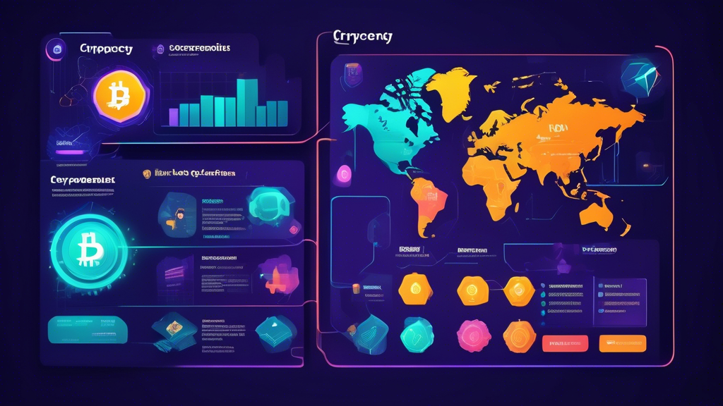 Create an infographic-style illustration comparing the top platforms for buying cryptocurrency. Include visual elements that highlight features and benefits of leading exchanges, such as security measures, user interface designs, and payment options. Incorporate graphical representations for decentralized and centralized platforms, along with snippets of user testimonials and success stories. Use vibrant colors and modern design aesthetics to attract viewers, with a clear section labeled 