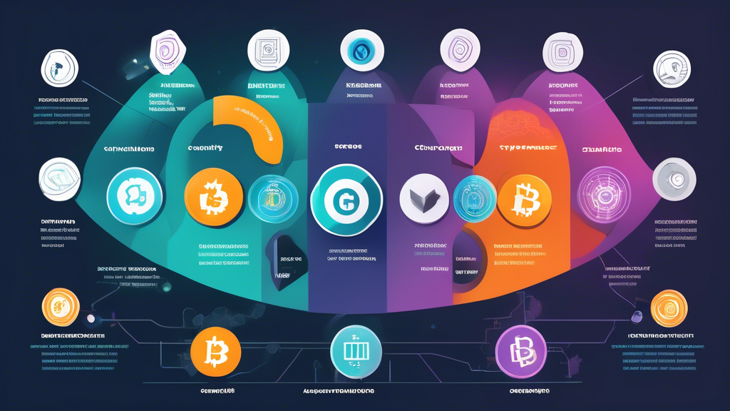 Create an informative and visually appealing infographic illustrating the steps to safely purchase cryptocurrency. The image should include key elements such as account setup with verification and security measures, execution of a purchase highlighting wallets, transfers, and transactions, and best practices for managing and storing crypto assets. Use a modern, tech-inspired design with a color palette that conveys security and trust, incorporating visuals of digital wallets, graphs, and payment methods to represent the crypto ecosystem.