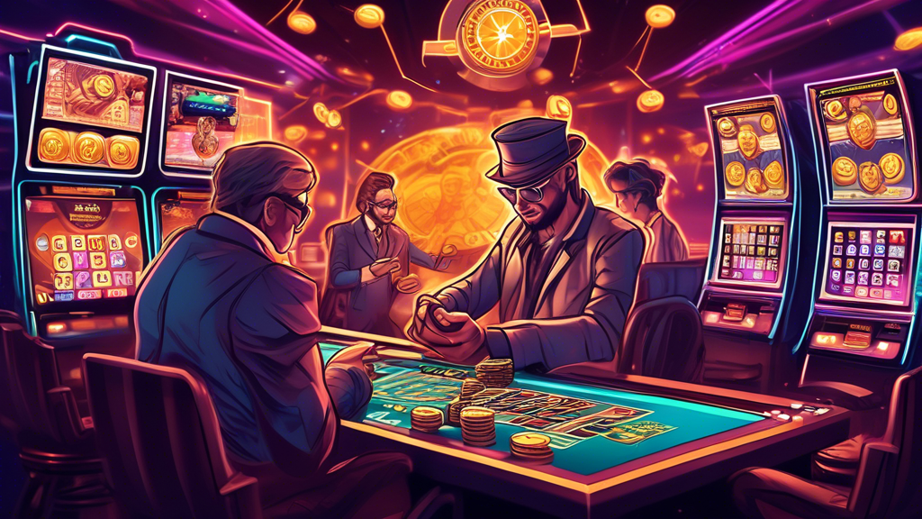 Prompt for DALL-E:

Create a detailed and vibrant illustration showing the process of getting started with cryptocurrency in online casinos. Include a step-by-step visual guide: selecting the right cryptocurrency (like Bitcoin, Ethereum), setting up a digital wallet on a smartphone or computer, and navigating the deposit and withdrawal process in an online casino interface. The setting should be engaging, with elements like casino games (poker, slots) and a sleek, modern digital wallet to emphasize the integration of tech and gaming.