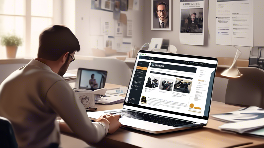 **DALL-E Prompt:** Create an image depicting a person conducting a search for the best motorcycle accident lawyer near them. The scene includes a laptop showing an open legal directory website, a smartphone displaying social media recommendations, and a desktop computer screen featuring a review website with high ratings for various lawyers. In the background, there are posters about local legal consultations and workshops. The setting should be a modern home office, with the individual actively engaged in researching and comparing options.