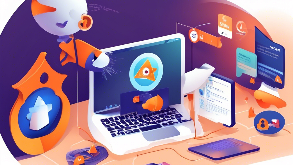 **DALL-E Prompt:**

Create an image depicting the key features of Avast Online Security for Firefox. The scene should show a computer screen with the Firefox browser open, highlighting specific Avast Online Security features such as anti-phishing alerts, ad-blocking, and tracker blocking. Include visual elements representing these features, like warning icons for phishing alerts, a shield for protection, and a blocker for ads. Subtle emphasis on the Firefox browser interface and Avast branding would be ideal. Ensure the setting conveys a sense of securing online privacy while browsing.