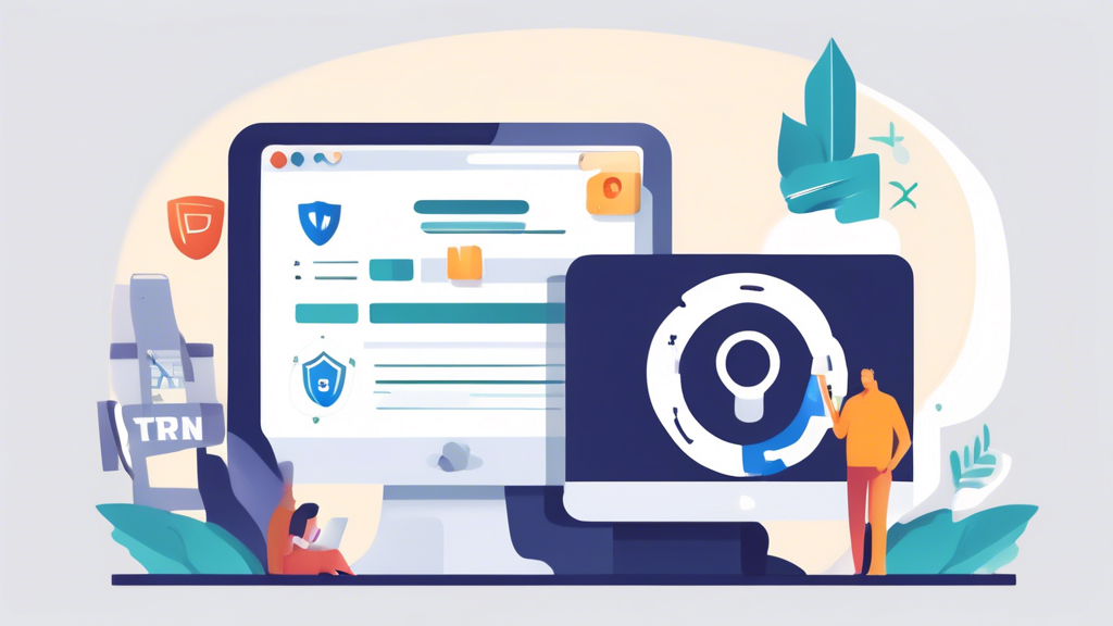 Create an image depicting a safe and secure browsing setup for accessing blocked websites. The scene should emphasize privacy and security best practices, featuring elements such as a person using a laptop with a VPN connection activated, privacy settings adjusted in the browser, and antivirus software running in the background. Include visual indicators of security, like padlock icons, and the Tor browser logo. Additionally, incorporate elements that symbolize legal awareness, such as law books or a small scale of justice on the desk. The overall vibe should be tech-savvy and conscientious.