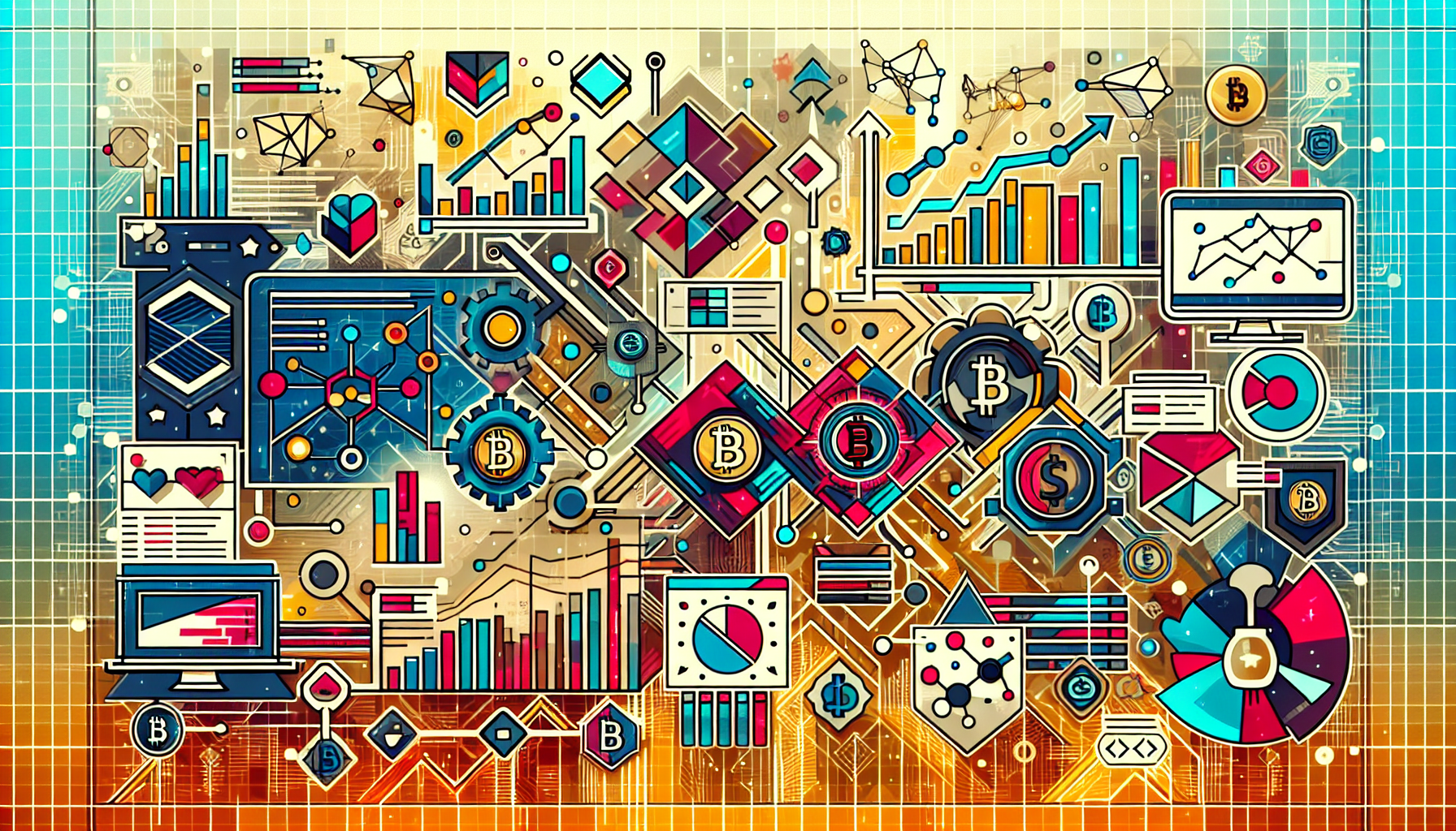 Create an image featuring a dynamic and modern collage showcasing several successful white label exchanges, each represented by sleek, high-tech trading interfaces and logos. Include vibrant charts and graphs illustrating growth and market impact. In the background, incorporate subtle elements symbolizing the digital currency market, such as abstract blockchain designs and digital coins. Emphasize the futuristic and innovative nature of these exchanges, highlighting their strategic success and influence on the industry.