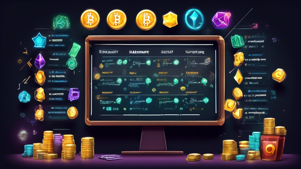 Create an image depicting a digital chalkboard with key tips and best practices for maximizing earnings on crypto faucet casinos. Illustrate various strategies such as daily logging in, utilizing bonuses, and cautious bankroll management. Include icons representing cryptocurrency, security shields, and thumbs-up symbols to indicate trustworthy practices. The background should have subtle graphics of casino elements like cards and dice to keep the context focused on crypto faucet casinos.