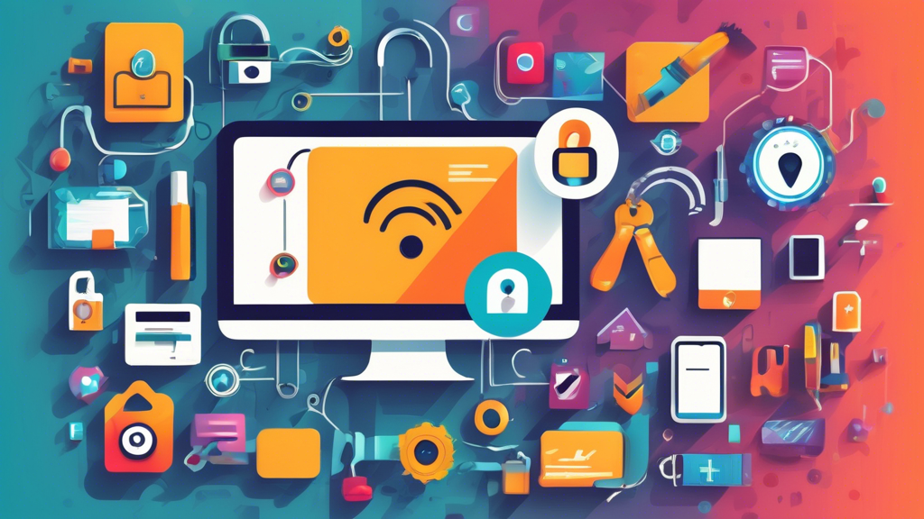 Create an image showcasing a digital toolbox labeled 