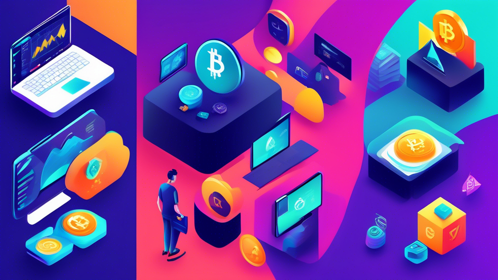 Create an image that illustrates the key factors to consider when choosing a cryptocurrency exchange. Show icons or graphics representing regulation, customer service, security, fees, and user profiles such as a novice, an experienced trader, etc. Use a modern, tech-savvy style with vibrant colors. Incorporate subtle references to top 10 crypto exchanges.