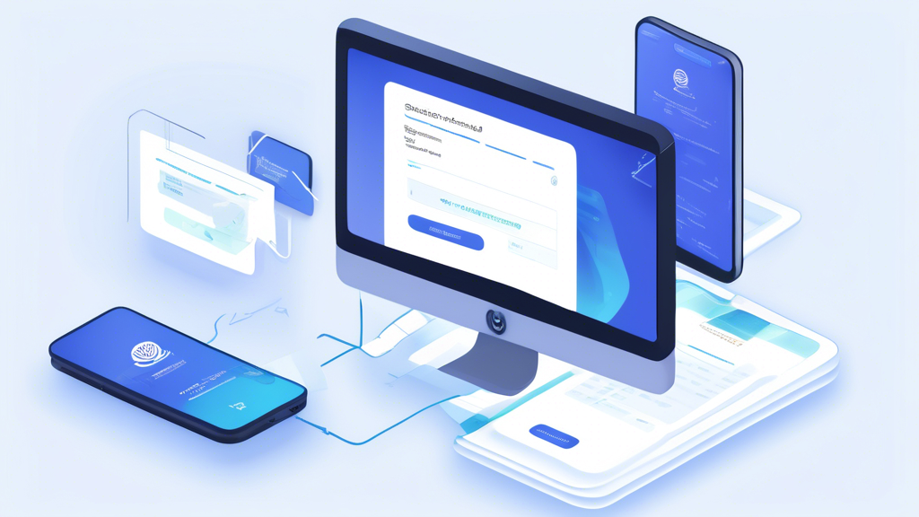Create an illustrative image titled “Getting Started with WhiteBit Exchange: A Step-by-Step Guide.” The image should depict a user-friendly interface with three main steps, each visually represented:

1. **Registration and Account Verification:** Show a computer screen with a registration form being filled out and an identification card being scanned or uploaded next to it.
2. **Deposits and Withdrawals:** Illustrate a digital wallet and bank account icons connecting to a WhiteBit account, symbolizing the transfer of funds.
3. **Buying and Selling Cryptocurrencies:** Depict a live trading interface with buy and sell buttons, alongside popular cryptocurrency icons like Bitcoin and Ethereum.

Use vibrant colors, clean lines, and modern design elements to make the process appear simple and inviting. Include the WhiteBit Exchange logo in a prominent corner of the image.