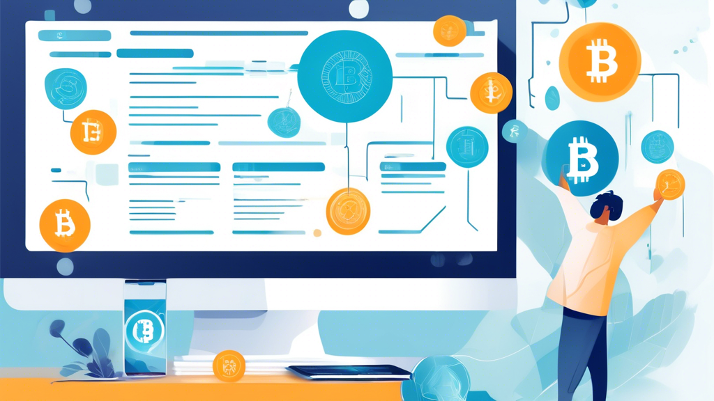 Create an infographic-style image titled Steps to Successfully Claim Free Cryptocurrency Without a Deposit. The image should feature a clean and modern design, with a flowchart or step-by-step layout.

1. **Step 1: Register for an Account** - Illustrate a person filling out a registration form on a computer or smartphone with icons for email, username, and password.
2. **Step 2: Email Verification** - Show an email inbox with a highlighted verification message and a person clicking a ‘Verify Email’ button.
3. **Step 3: KYC Process** - Depict a briefcase with official documents and ID cards, emphasizing identity verification with a shield-like icon to represent security.
4. **Step 4: Claim Free Cryptocurrency** - Portray a user dashboard with a prominent ‘Claim Now’ button and a wallet icon receiving cryptocurrency with no money symbols around.
5. **Emphasize No-Deposit** - Highlight a badge or banner stating “No Deposit Required” in a bright, eye-catching color.
6. **Best Practices** - Include small tips like ‘Use Strong Passwords’, ‘Enable Two-Factor Authentication’, represented by recognizable icons.

Use the keyword free cryptocurrency for signing up no deposit in a noticeable but unobtrusive manner, like in the title or as a subtitle within the design.