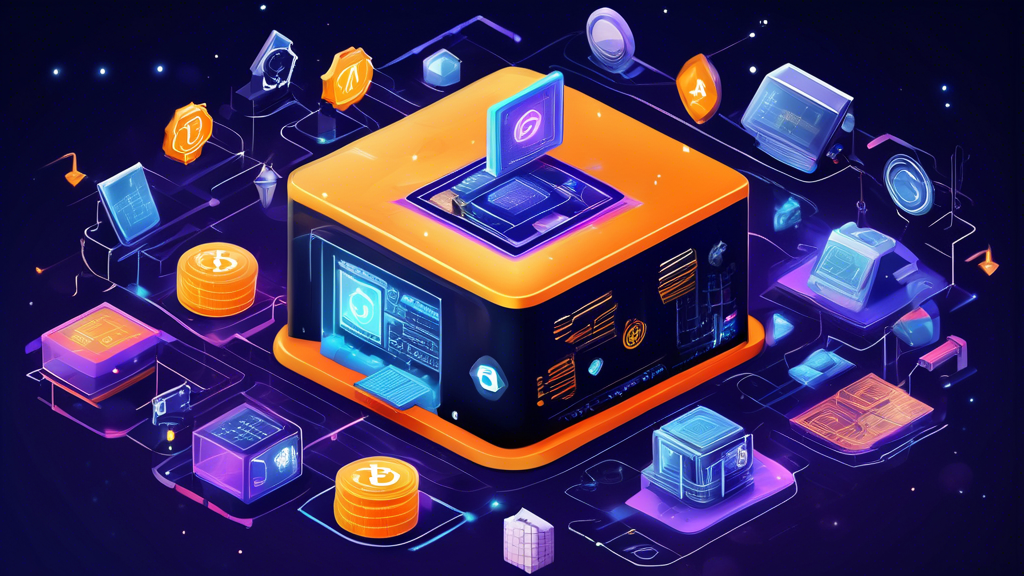 Create an image that showcases a futuristic digital landscape with various icons representing cryptocurrencies (Bitcoin, Ethereum, etc.) floating securely inside digital vaults. Surround the vaults with warning signs and tips, such as Verify Platform, Secure Your Wallet, and Avoid Scams, to emphasize the importance of security and precautions. Include a sleek banner with the text Free Cryptocurrency for Signing Up No Deposit in a bold and modern font.