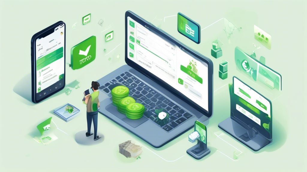 An informative and visually engaging illustration depicting the process of setting up an eToro account for crypto trading. The image should include elements such as a user-friendly interface on a computer or mobile device showing the eToro sign-up page, a checklist for verification and security measures (like two-factor authentication), and various funding options (credit card, bank transfer, etc.). Incorporate vibrant cryptocurrency icons in the background, symbolizing Bitcoin, Ethereum, and other popular coins, to emphasize the focus on crypto trading. The overall tone should be welcoming and educational, appealing to beginners looking to enter the world of eToro crypto.