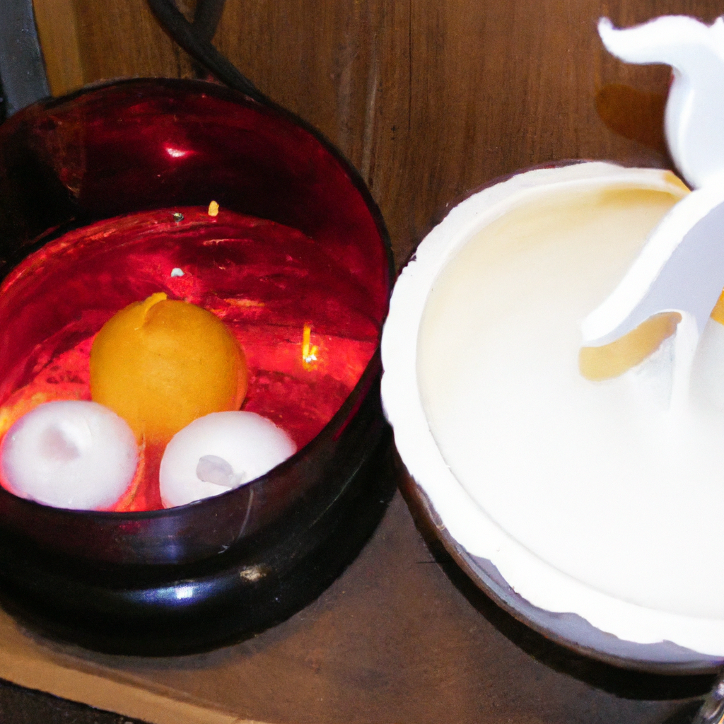 Create a warm and festive scene showcasing a step-by-step guide to making a Nest Christmas Candle. Illustrate the melting of wax in a pot, the preparation and placement of the wick, the addition of essential oils and holiday-inspired fragrances, and the careful pouring of the wax into molds. Display hands working skillfully at each stage with a background that includes cozy holiday elements like garlands, ornaments, and a crackling fireplace. Make sure the image highlights the detailed, hands-on process of creating the candle, emphasizing the craftsmanship and festive spirit involved.