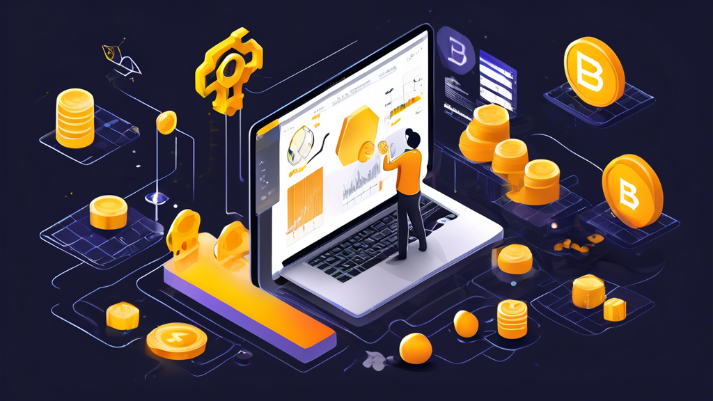 Create a detailed illustration showing the key features of the Bybit Exchange platform. Include elements such as different types of transactions (e.g., spot trading, futures), financial instruments available, strong security measures protecting users, and a user-friendly, advanced trading interface with tools like charting and analytics. Incorporate the Bybit logo prominently in the background.