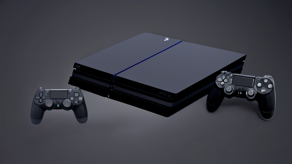 Create an image that illustrates a detailed comparison between the PS4 Slim, the Original PS4, and the PS4 Pro. Show the three consoles side by side, highlighting their aesthetic and size differences. Add visual annotations pointing to key features and improvements in the PS4 Slim over the original PS4, as well as a comparison with the PS4 Pro. Include icons and callouts to emphasize performance, design, and other relevant specifics.