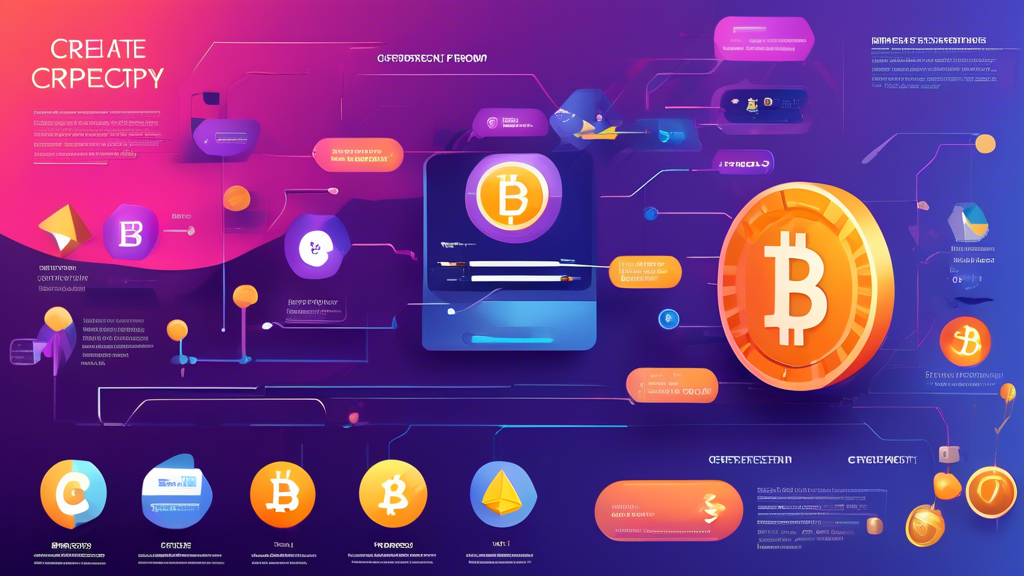 **DALL-E Prompt:** Create an illustrative infographic that visually represents the step-by-step guide for beginners on how to buy cryptocurrency. Include elements such as a digital exchange platform interface, a person setting up their account with verification steps, and icons depicting different cryptocurrencies. The design should emphasize simplicity and clarity, using vibrant colors to engage viewers and convey the excitement of entering the crypto market. Make sure to include visual cues for security measures and the significance of selecting the right type of cryptocurrency to purchase.