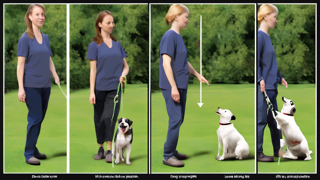 Create an image depicting a step-by-step guide for mastering the dog long line technique. Include a series of small, visually distinct scenes: the first scene shows a person or trainer introducing a dog to a long line in a relaxed outdoor setting; the second scene depicts intermediate exercises focused on recall and control with the dog responding to commands; the third scene illustrates advanced training in a more challenging environment, such as a park, highlighting refined off-leash readiness skills. The setting should feel instructional yet approachable, with a clear emphasis on the progression from basic to advanced training. Make sure the dog and the long line are prominently featured, along with subtle indicators of the different training stages.