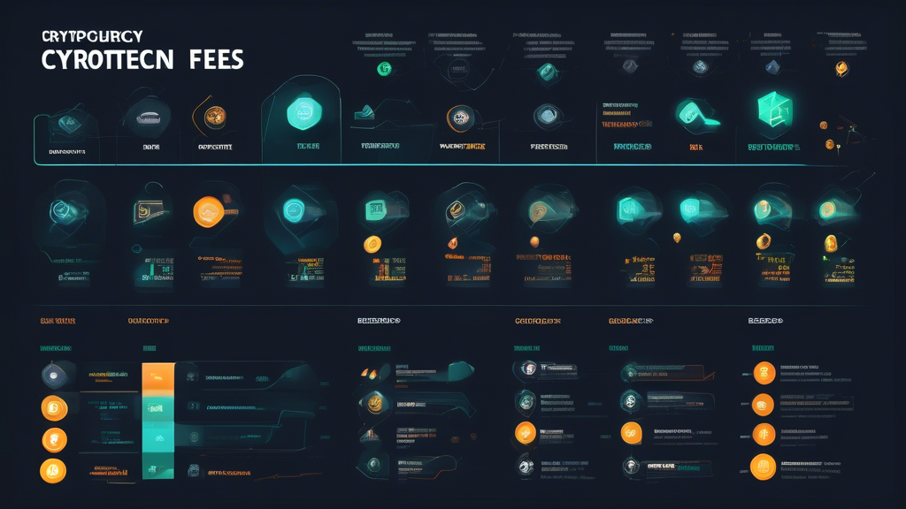 Create an informative infographic comparing the various fees associated with cryptocurrency trading platforms. Highlight common fees such as trading fees, withdrawal fees, and deposit fees using clear visuals and charts. Include tips for minimizing costs and emphasize the importance of transparent fee structures. Use a modern and engaging design with cryptocurrency icons and a digital currency theme to convey the focus on optimizing trading potential.