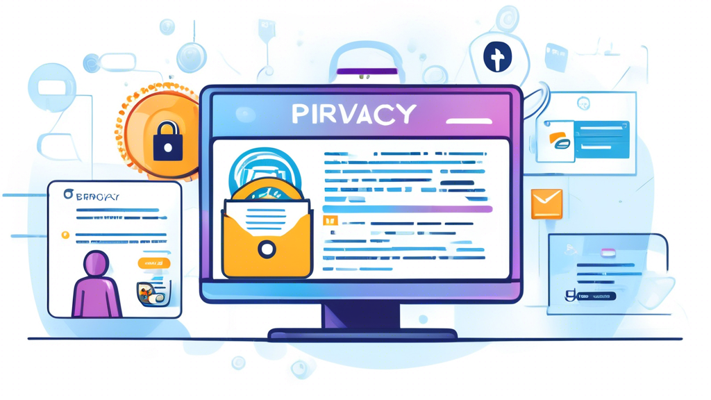 A detailed illustration of a computer screen displaying a website